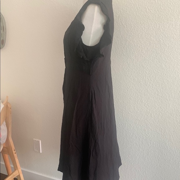 Lulu's Black Ruffled Sheath Midi Dress - Picture 2 of 6